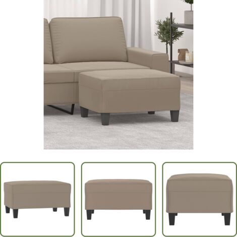 vidaXL Muebles modernos -  Reposapiés tela de microfibra gris taupé 70x55x41 cm