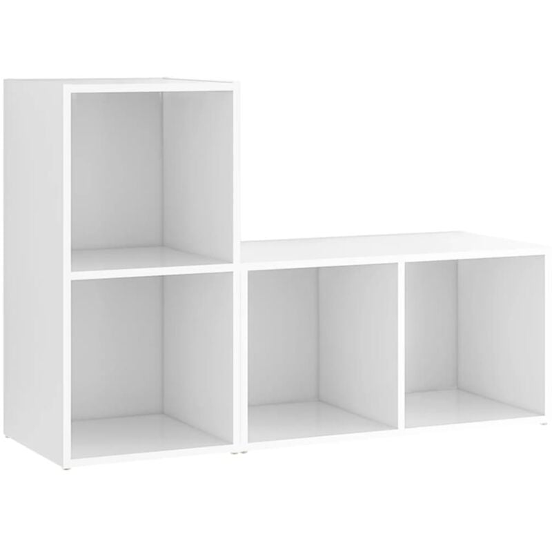 

Muebles para TV 2 uds aglomerado blanco 72x35x36,5 cm - Blanco - Vidaxl