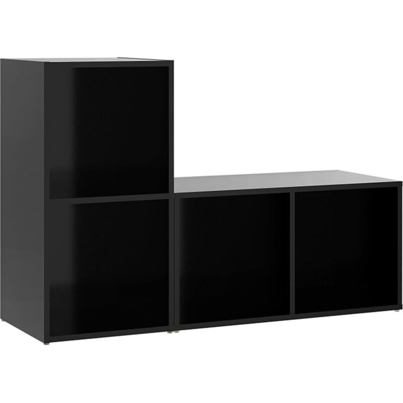 

Muebles para TV 2 uds aglomerado negro 72x35x36,5 cm - Negro - Vidaxl