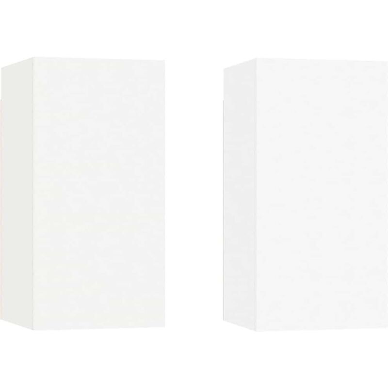

vidaXL Muebles para TV 2 unidades aglomerado blanco 30,5x30x60 cm - Blanco