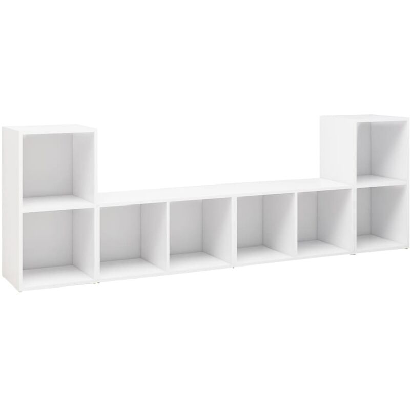 

Vidaxl - Muebles para TV 4 uds aglomerado blanco 72x35x36,5 cm - Blanco