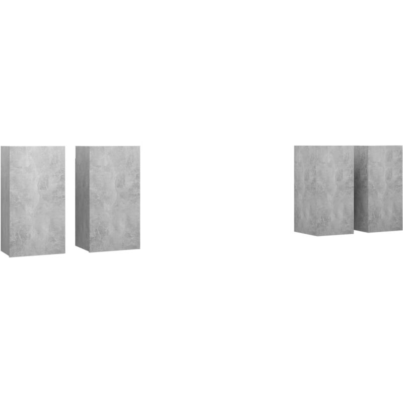 

Muebles para TV 4 uds aglomerado gris hormigón 30,5x30x60 cm - Gris - Vidaxl