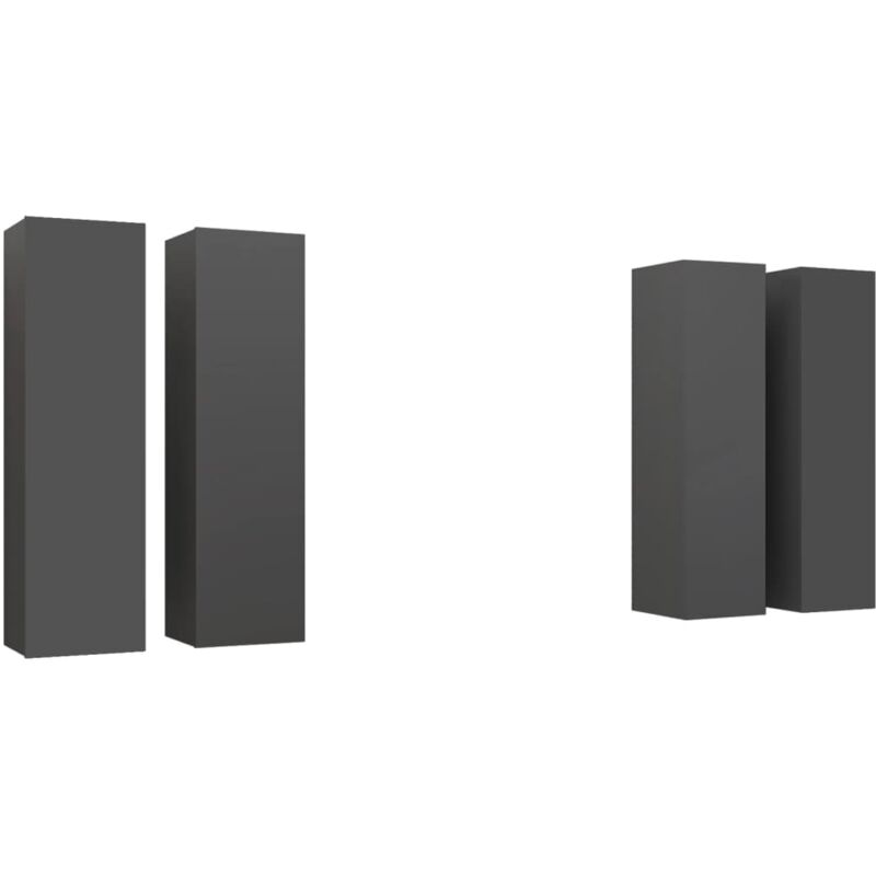 

Muebles para TV 4 unidades aglomerado gris 30,5x30x110 cm - Gris - Vidaxl