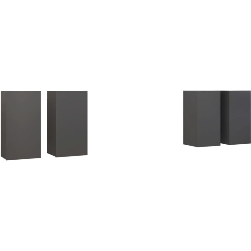 

Muebles para TV 4 unidades aglomerado gris 30,5x30x60 cm - Gris - Vidaxl