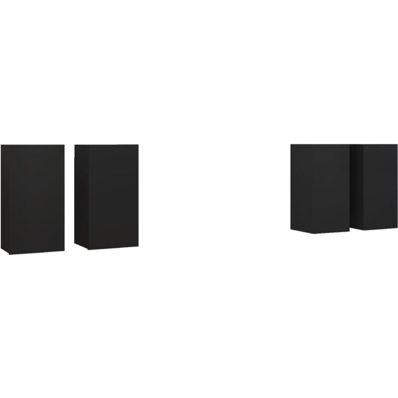 

Muebles para TV 4 unidades aglomerado negro 30,5x30x60 cm - Negro - Vidaxl