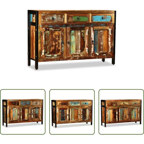 vidaXL Muebles vintage -  Aparador madera maciza reciclada 120x35x76 cm