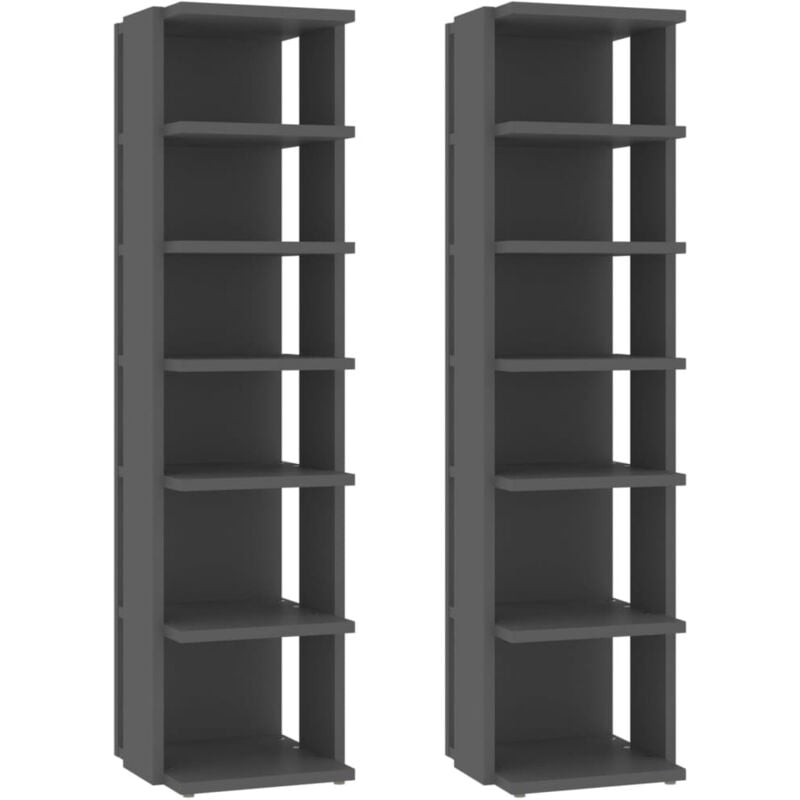 

Muebles zapateros 2 uds gris 25x27x102 cm - Gris - Vidaxl
