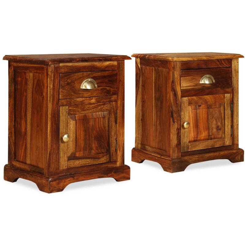 Nachttisch 40x30x50cm Massivholz 2 Stk. - Braun - Vidaxl