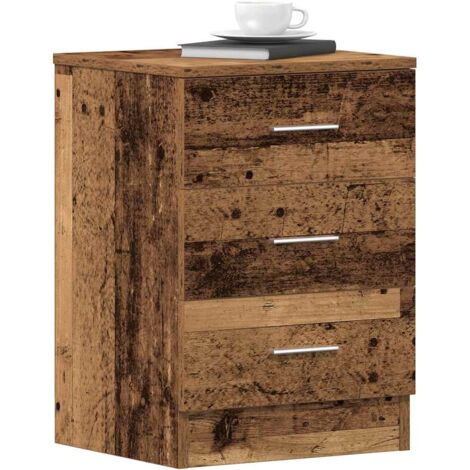 vidaXL Nachttisch Altholz-Optik 38x35x55 cm Holzwerkstoff