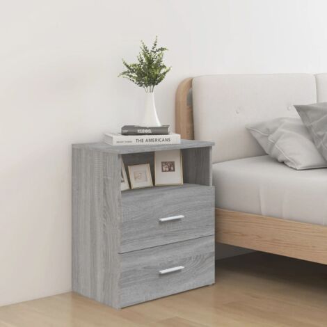 vidaXL Nachttisch Grau Sonoma 50x32x60 cm