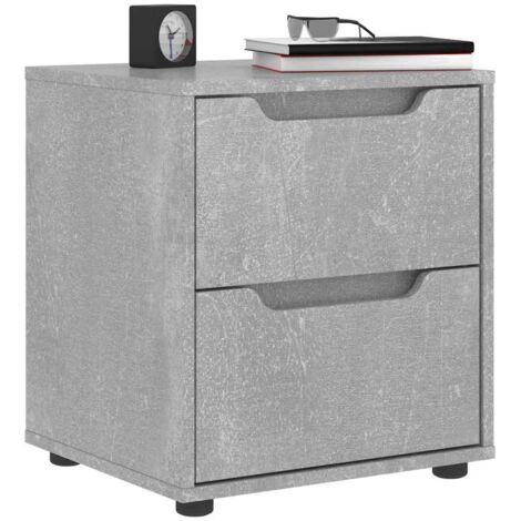 vidaXL Nachttisch VISNES Betongrau 45x40x50 cm Holzwerkstoff
