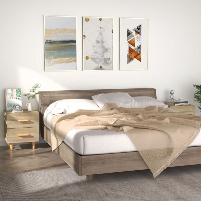 Nachttische 2 Stk. Sonoma-eiche 40x35x47, 5 Cm Vidaxl