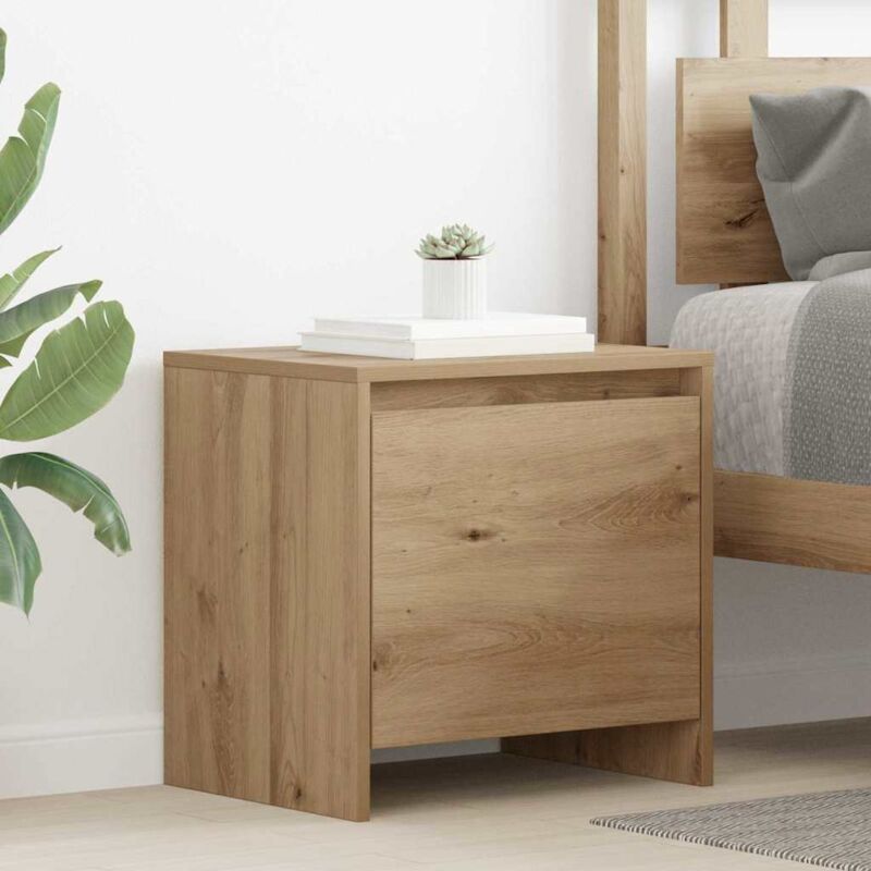 Nachttisch Eiche Handwerklich 45 X 34 X 44.5 Cm Holzwerkstoff Vidaxl