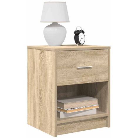 vidaXL Nachttische 2 Stk. mit Schublade Sonoma-Eiche 40x34x50 cm