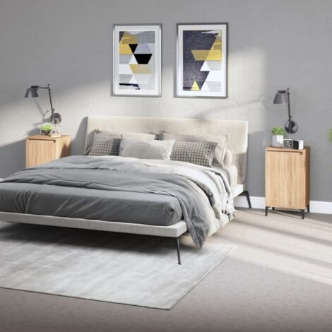 vidaXL Nachttische 2er Set Sonoma Eiche 40x35x70cm Holzwerkstoff