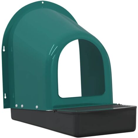 vidaXL Nidi per Galline 4 pz da Parete in Plastica Verde Scuro