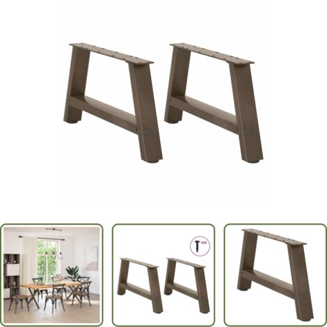 vidaXL Niveladores ajustables -  Patas para mesa de centro en forma de A (2 unidades, 70 x 30-31 cm, acero)