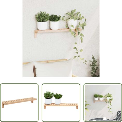 vidaXL Noce -  Mensola da Muro Appesa Naturale 62 x 10 x 12,5 cm