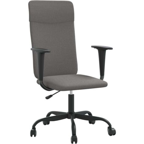 vidaXL Office Chair Height Adjustable Dark Grey Fabric