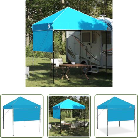 vidaXL Ombra all'aperto -  Tenda Gazebo Blu 194 x 194 x 251 cm Tessuto