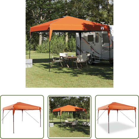 vidaXL Ombreggiatura all'aperto -  Tenda Gazebo Arancione 290 x 290 x 251 cm Tessuto