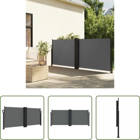 vidaXL Ombreggiatura esterna -  Tenda da Sole Laterale Retrattile Antracite 100x600 cm