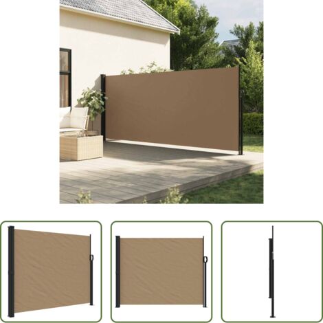 vidaXL Ombreggiatura esterna -  Tenda da Sole Laterale Retrattile Tortora 160x600 cm