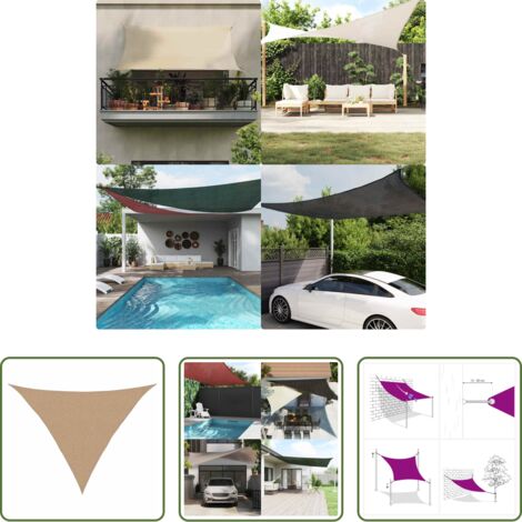 vidaXL Ombreggiatura esterna -  Vela Parasole 160 g/m² Talpa 2,5x2,5x3,5 m in HDPE
