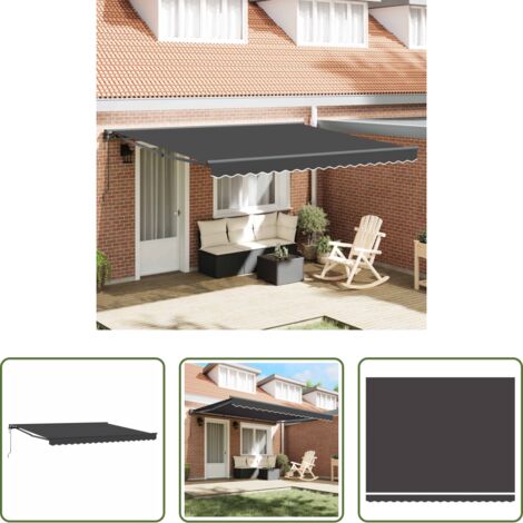 vidaXL Ombreggiatura estiva -  Struttura della tenda Antracite 400 × 300 cm