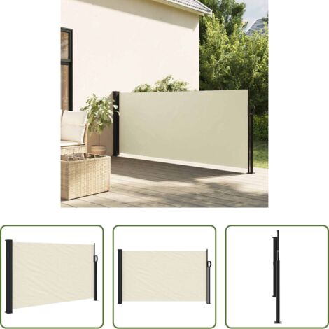 vidaXL Ombreggiatura -  Tenda da Sole Laterale Retrattile Crema 120x500 cm
