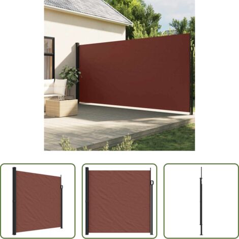 vidaXL Ombreggiatura - Tenda da Sole Laterale Retrattile Marrone 200x500 cm