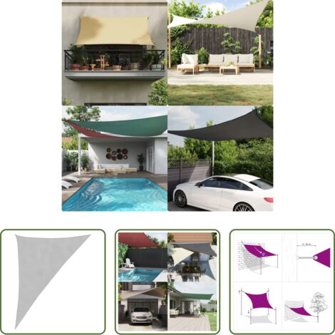 vidaXL Ombrelli da patio -  Vela Parasole Grigio Chiaro 4x5x6,4 m 100% Poliestere Oxford