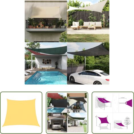 vidaXL Ombrelli esterni -  Vela Parasole 160 g/m² Beige 3/4x3 m in HDPE