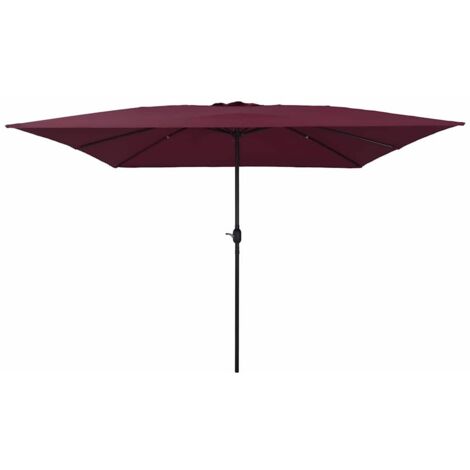 vidaXL Ombrello da giardino Rosso e Nero 295 x 295 x 245 cm