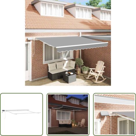 vidaXL Ombrellone alluminio -  Struttura della tenda Bianco 300 x 250 cm Alluminio
