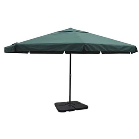 vidaXL Ombrellone da Giardino in Alluminio con Base Portatile Verde