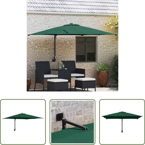 vidaXL Ombrellone da giardino verde -  Ombrello da giardino Verde 248,5 x 247,5 x 160 cm