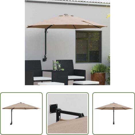 vidaXL Ombrellone da terrazza -  Ombrello da giardino Talpa 248 x 248 x 148 cm