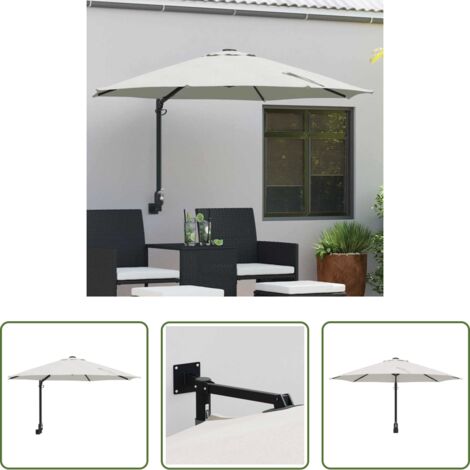 vidaXL Ombrellone in poliestere -  Ombrello da giardino Sabbia 248 x 248 x 148 cm