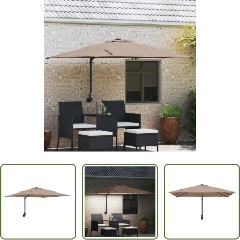 vidaXL Ombrellone inclinabile -  Ombrello da giardino Talpa 248,5 x 247,5 x 160 cm