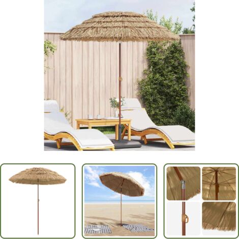 vidaXL Ombrellone naturale -  Ombrello da giardino Naturale 160 x 160 x 196 cm