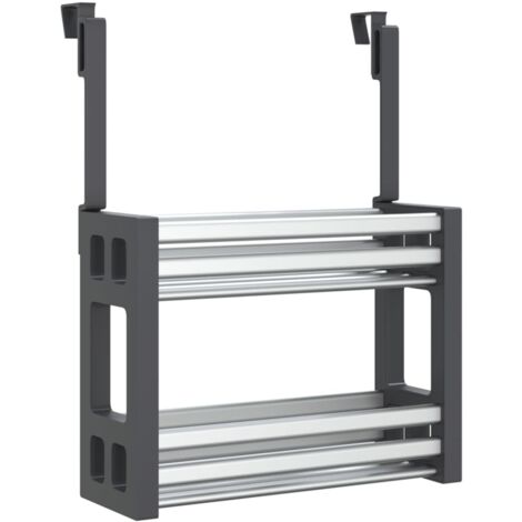 vidaXL Organisateur sous évier 34x12x26 cm aluminium
