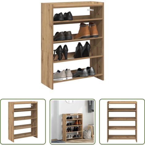 vidaXL Organizador de zapatos -  Zapatero artesanal de madera contrachapada 60x25x81 cm