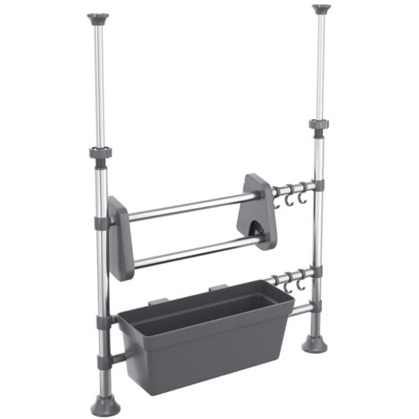 vidaXL Organizer da Cucina Regolabile in Alluminio