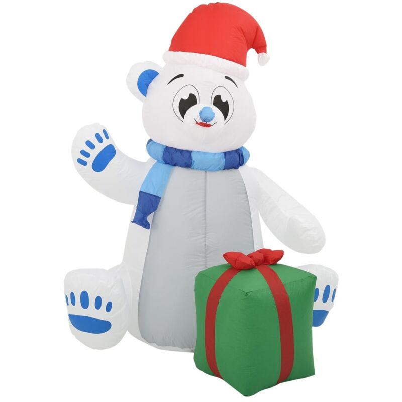 

vidaXL Oso polar inflable de Navidad LED interior y exterior 1,8 m - Multicolor