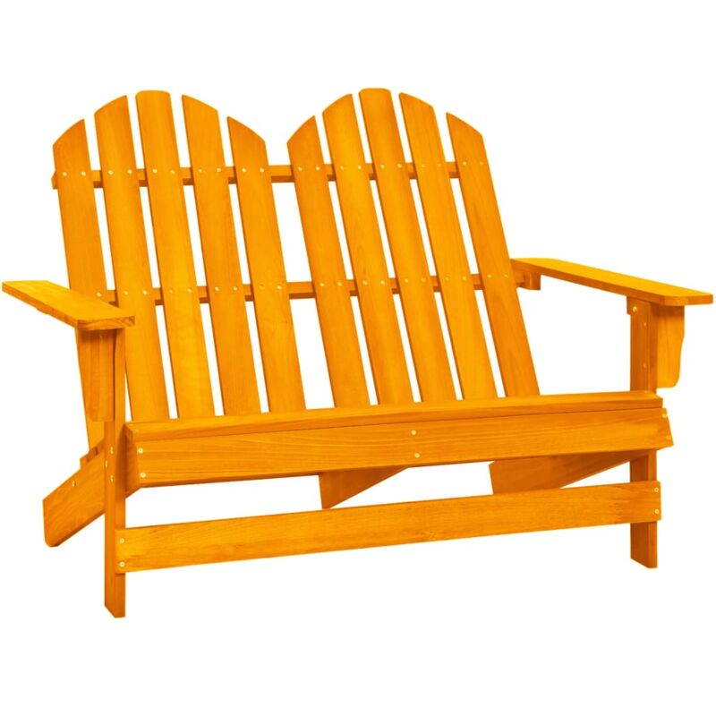 

Otomana Adirondack de jardín 2 plazas madera de abeto naranja - Naranja - Vidaxl