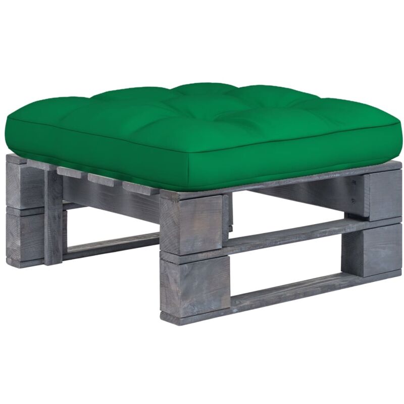 

Otomana de palets de jardín gris madera de pino impregnada - Gris - Vidaxl
