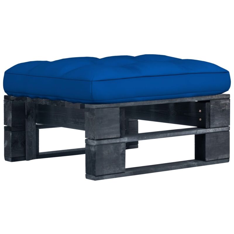 

Otomana de palets de jardín negro madera de pino impregnada - Negro - Vidaxl