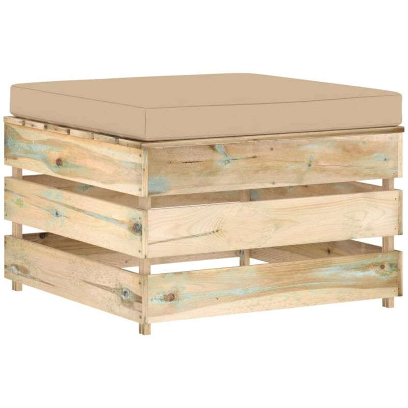 

Otomana seccional con cojín madera impregnada verde - Amarillo - Vidaxl