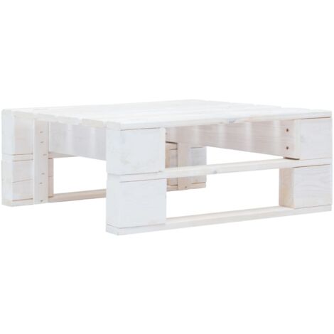 vidaXL Ottomana da Giardino in Pallet in Legno Bianco